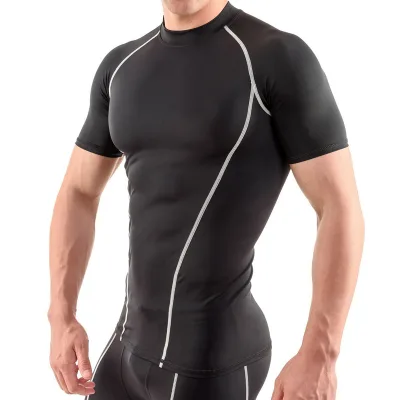 High Quality Running t Shirt Dry Fit O-neck Muscle Compression Gym T-shirt Custom Sports Men Fitted t Shirts