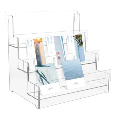 Greeting Card Display Acrylic Sticker Display Stand for Vendors Postcard Organizer