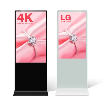 43 55 65 Inch Digital Touchscreen Signage Floor Standing 4k Digital Signage Kiosk Advertising Display for Hotel Mall