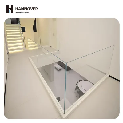 HANNOVER Frameless Modern Design Strong Glass Railing Safe Indoor Balustrade Scratch Resistant Stair Handrail for Residential