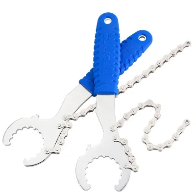 TOOPRE Bicycle Flywheel Removal Tool Mountain Bike Hollow Shaft Lock Ring Installation Three-in-one Middle Shaft Wrench