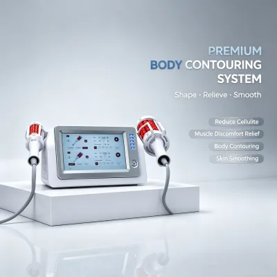 Double Handle Roller Massager Cellulite Reduction Blood Circulation Boost Body Shaping Salon Home Device