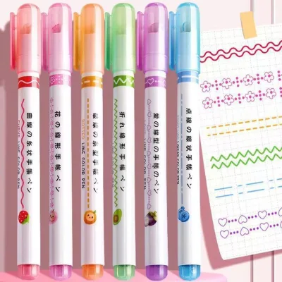 Hot Seller Decorative Linear Color Pen Uniform Bright Color Outfit Box Pack for Community Handcraft Activity Gift Bundles