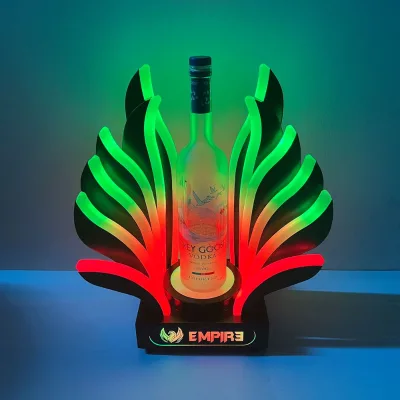 Colorful Acrylic Ace LED Bottle Presenter Glorifier Display VIP LED champagne Bottle Stand Holder for Night Club bar