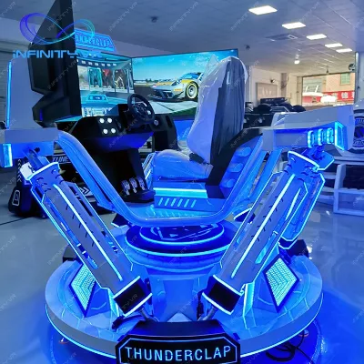 Children and Adults 3 Screens 6Dof Vibration Motion Seat Cockpit Sim Racing Game Machine Driving Simulator for Sale