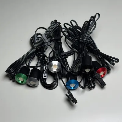 Mini Furniture LED Puck Spotlight DC12V 0.7W 60-70 Lumens 35° Beam High CRI Lighting for Shelf Wardrobe Display Case