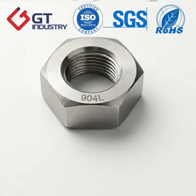 Anti-Pitting Corrosion 904L USS Hexagonal Nut for Chemical Marine Engineering