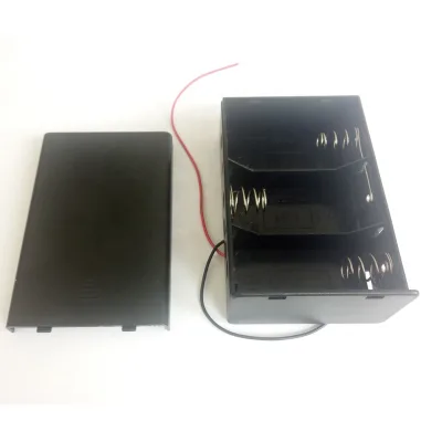GT-S131 Globaltone 3 Slot D Cell (UM-1X3) Black Plastic & Metal Battery Holder Storage Box Case Slide Cover 4.5V Power Tools