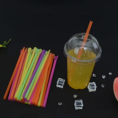High Quality Multi-Color Disposable Paper Straw with Shave-Ice Spoon Straws for Snow Cone Milk Shake Scoop Use