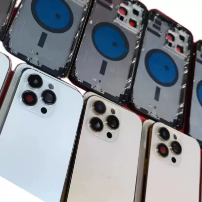 For X/XR/11/12/13/14/15/16 Plus Pro Max Glass Frame Case Back Cover Assembly Middle Frame Split ABS Material
