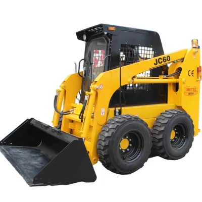 Mini Skid Steer Wheel Track Loader Automatic Bucket Leveling Multi Purpose Compact Mini Loader for Home Use