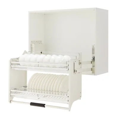 Furniture Accessories High Quality Pull Down Lift Basket Rack Hydraulic Lift Down Kitchen Basket Kitchen Lifting Basket
