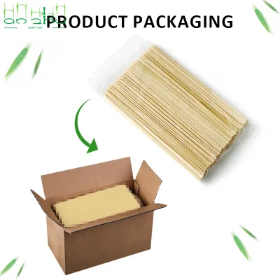 Wholesale Bamboo Skewers Flat Sides Extra Thick Safe for Kebabs Meat Vegetables and Grilling