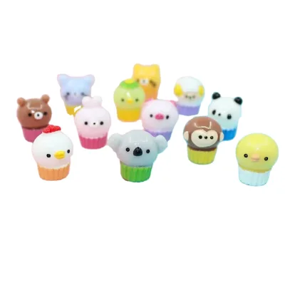 Lovely 3D Simulation Resin Cabochons Miniature Animal Cupcake Donut Pendant Accessories Food-Themed Souvenirs Style Artificial