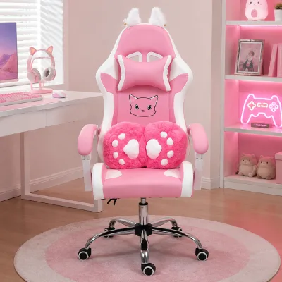 Wholesale Gaming Chair Swivel Reclining Cat Ear Linkage Armrest Computer Gamer Chair Gaming Chair Computer Gamers Chair