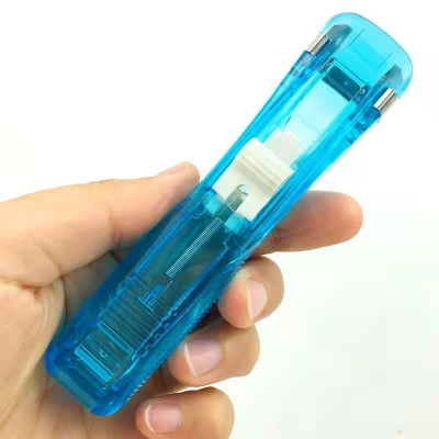 New Product 2024 Mini Plastic Push Paper Stapler Paper Clipper Stapler Push Clip