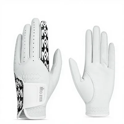 MO EYES Magic Eyes Golf Gloves Women's Unisex Genuine Leather Imported Sheepskin Velcro Non-Slip Breathable Made China Both