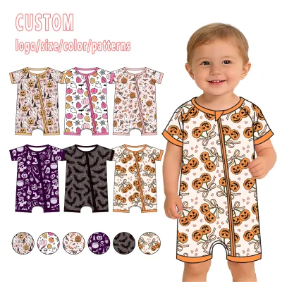 Children Spring Custom Print Girl Sleeper Kid Bambo Clothes Pajamas Baby Boy Bamboo Pyjamas