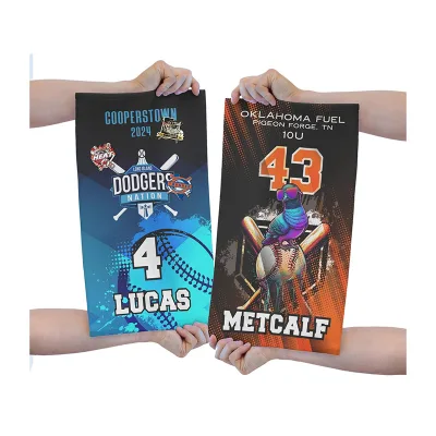 Customized Personalized Sports Team Logo Gym Towel Printed Rally Towel Promotional Gift Personal Designed Towel