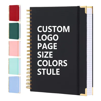Promotion Gift Spiral Notebook A5 Diary Notebook Leather Cover Journal Coil Notebook Journals a 5 Planner Custom