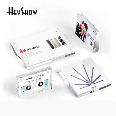 Acrylic Durable Square Price Tag Holder Photo Frame Clear Display Stand with Customizable Logo for Menu Name Card Retail Shop