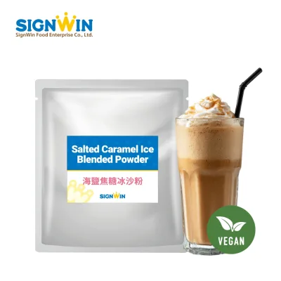 SIGNWIN vegetarian friendly caramel flavor smoothie powder sweet and salty taste aluminum foil bag packaging for beverage shops