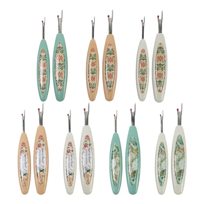 2 PCS Seam Ripper Sharp Sewing Seam Thread Remover Cutter with Plastic Handle for Needle Work Patterns and Sewing Crafts