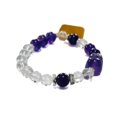 wholesale real natural stone crystal jewellery translucent jade bracelet for hand