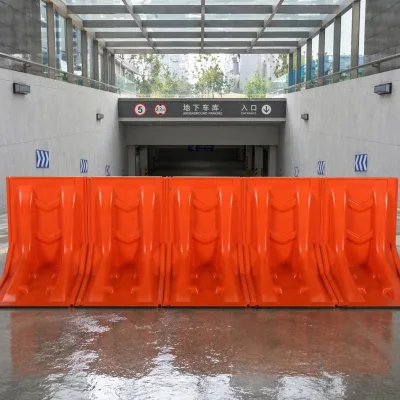 Red Plastic Flood Guard Interlocking Modular Flood Stop Barrier Quick Assembly Anti Flood Panel for Underground Parking Lot
