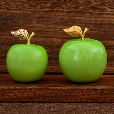 High Quality Gold Stem Apple Decorations for Home Decoration for Living Room Apple Ceramic Decor for Home Interior