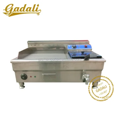 Commerical Stainless Steel Electric Grill ,Electric Grill with 1 tank Electric Fryer