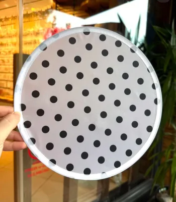 Custom logo Collapsible Fan With Plastic Handle Summer Promotion Folding Hand Fans Fabric Polyester Nylon Foldable Outdoor Fan