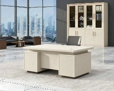 Office Executive Desk Large Manager Computer Desk with Cable Holes Commercial Office Furniture Boss Table