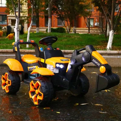 High Cost-effective Kids' Electric Excavator Car One-button Op Dig & Sand Transport Sparks Creativity Eye-catching in Park