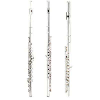 Silver Plated 16 Closed Hole C Tone Flute Cupronickel Body for Beginner Student School Band