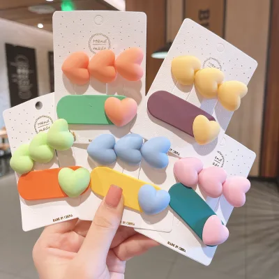 NEW Hot Selling Candy Color Hair Pins Summer New Design Star Heart Pin for Girls Wholesale High Quality Hair Clips