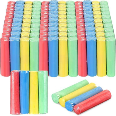 Jumbo Marble Drawing Chalk Colorful Stick Chalk for Children Outdoor Play Jumbo Sidewalk Chalk Kids