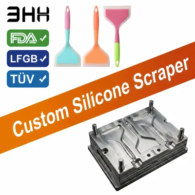 Custom Heat Resistant Food Grade Silicone Scraper Flexible Spatula OEM ODM Wholesale Kitchen Cooking Baking Tools Cake Turner
