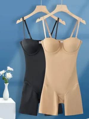 Postpartum Shapewear Bodysuit with Built-In Bra Rear-release One-piece Shapewear Slimming Shapewear Underwear
