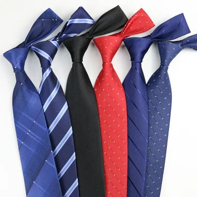 High Quality Most Popular Wholesale Fashion Dot Men Ties Checked Stripe Cheap Necktie Polyester Ties