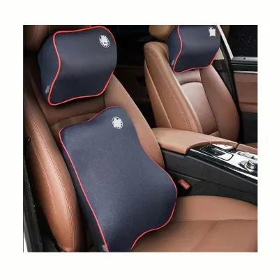 Factory Cheap Car Neck Pillow Back Support Set Travel Comfortable Auto Head Rest Pillows Waist Cushion