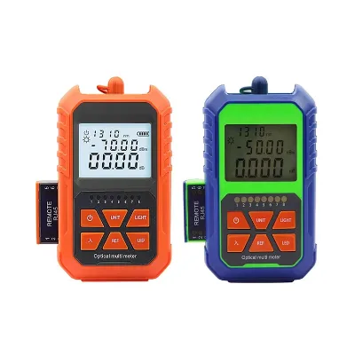 Mini 2.1 Fiber Optical Power Meter -50 ~ 20dBm/-70 ~ 3dBm Attenuation Network Tester for FTTH Remote RJ45 Charging Battery