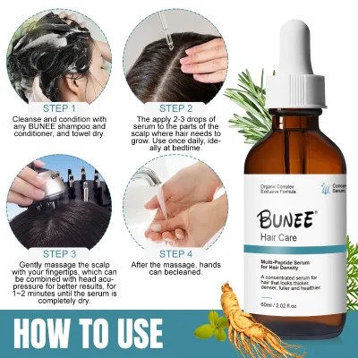 Professional Natural Fast Multi-peptide Hair Growth Oil Organic Vegan Loss Hair Treatment Private Label Hair Growth Serum