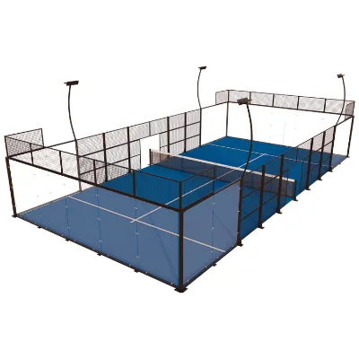 Panoramic Padel Court Professional Paddle Courts Tempered Glass Panels Artificial Turf