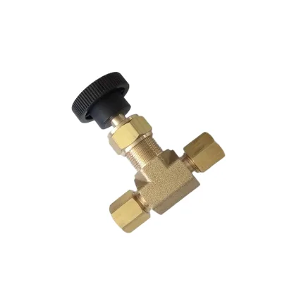 Brass Replacement Control Needle Valve 1/4" OD Compression Manual Gas Water Oil