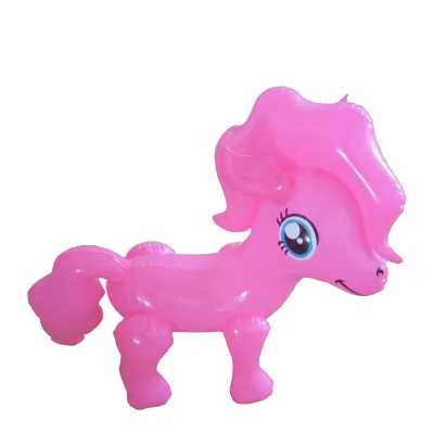 Pink Cartoon Animal Toy,30cm Tall Inflatable Horse Toy