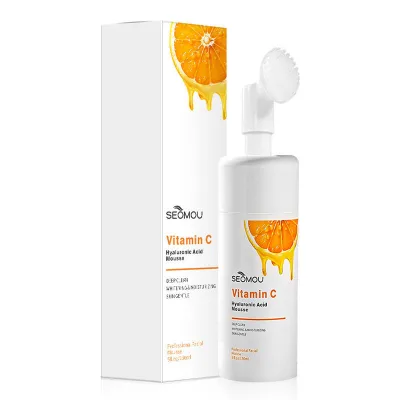 MVitamin C Nourishing Whitening Firming Deep Cleansing Mousse Refreshing Non-Tightening Facial Cleanser for All Skin Types