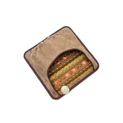 Intelligent Foot Massager Tourmaline Stone Dome Dual Voltage 220V/110V 50x50cm Leg Warmer Massage Pad for Body Pain Relief