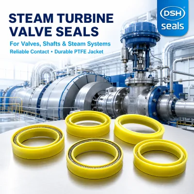 Industrial Steam Turbine Seal PTFE Spring Loaded Seal Wear Resistant Rotary Shaft Sealing for Power Generation