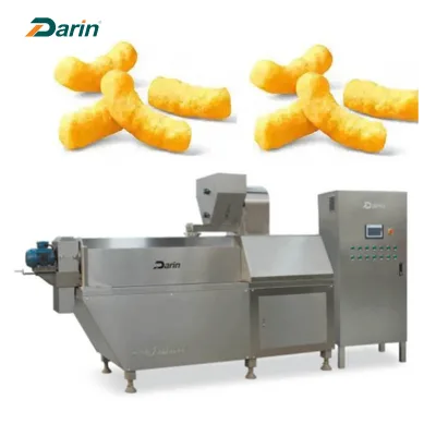 Twin Screw Puff Snack Machine Ball Puffed Snack Product Line / Rice Puff Snack Machinery